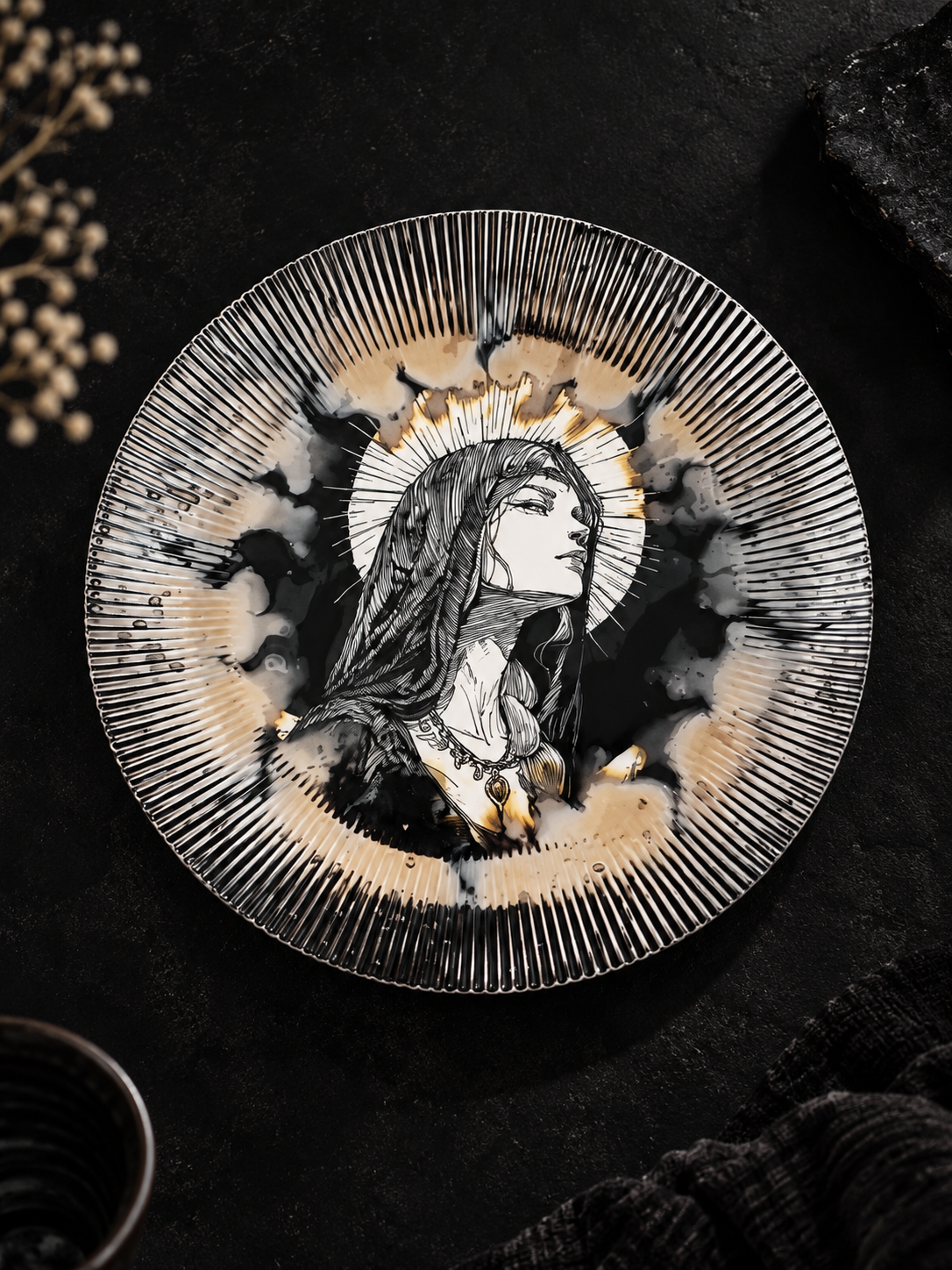 Goddess of Daylight Ceramic Art Plate