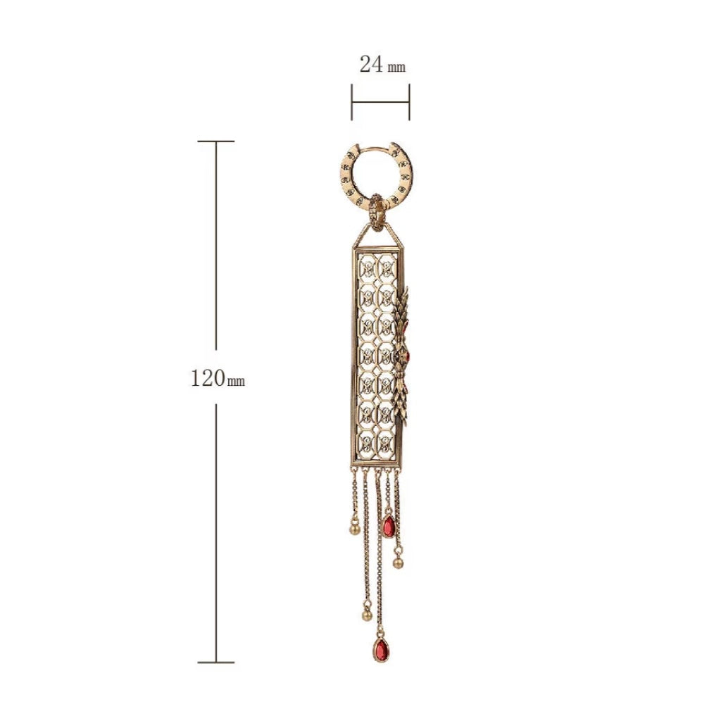 Openwork Window Tassel Earring / Pendant (Single)