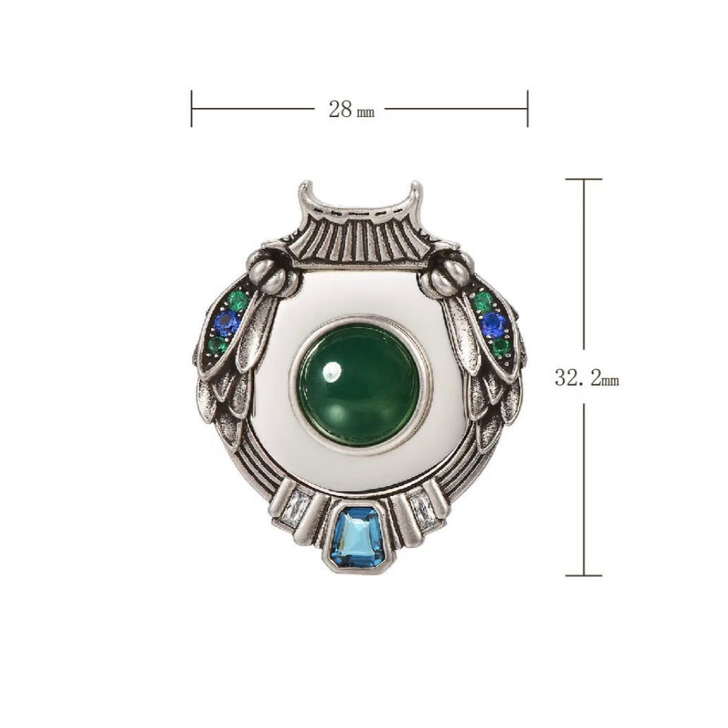 Eaves & Gem Brooch – Silver
