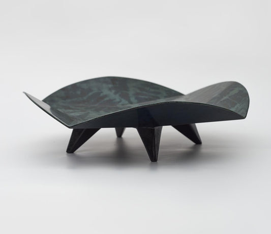 Paper Body Lacquer High-Foot Plate — Large