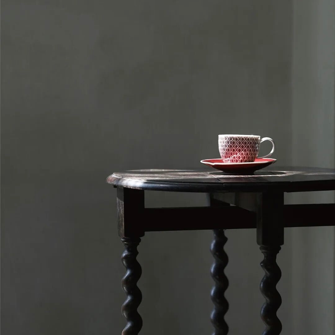 Pineapple Coffee Cup & Saucer Set – Red Glaze