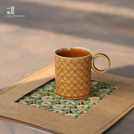 Caramel Begonia Coffee Cup – Blossom Series