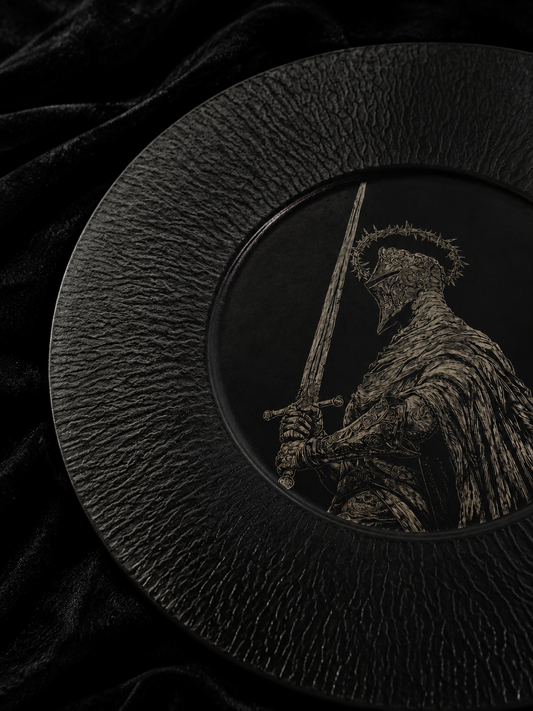 Dark Knight Hand-Painted Ceramic Art Plate