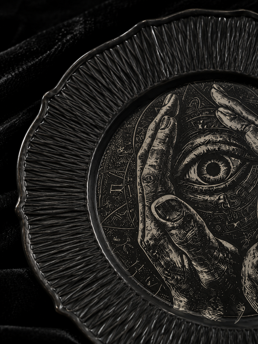 All-Seeing Eye Hand-Painted Ceramic Art Plate