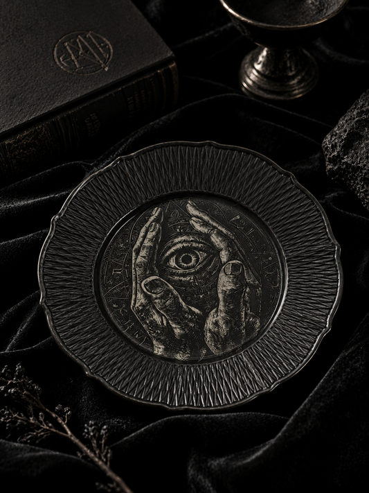 All-Seeing Eye Hand-Painted Ceramic Art Plate