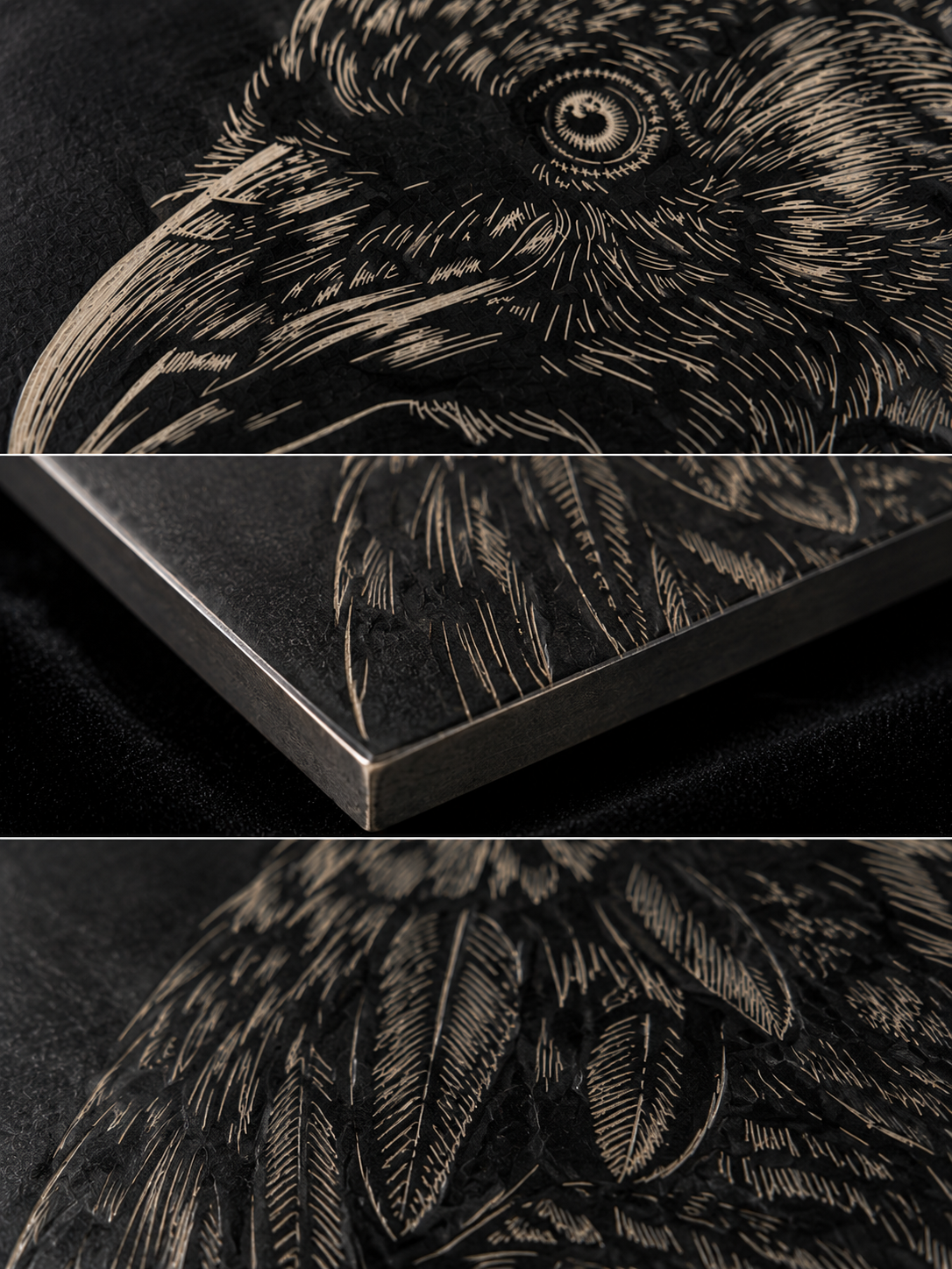 Raven Hand-Painted Ceramic Art Tile