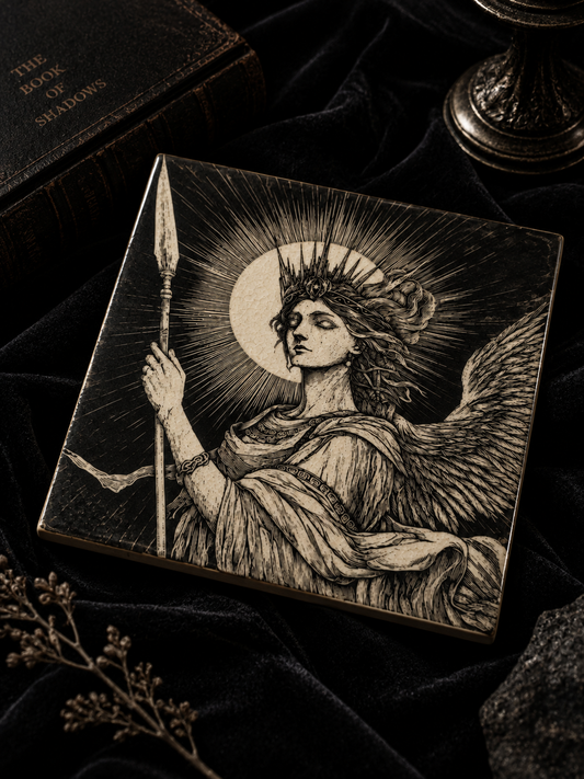 Goddess of Marriage Hand-Painted Ceramic Panel