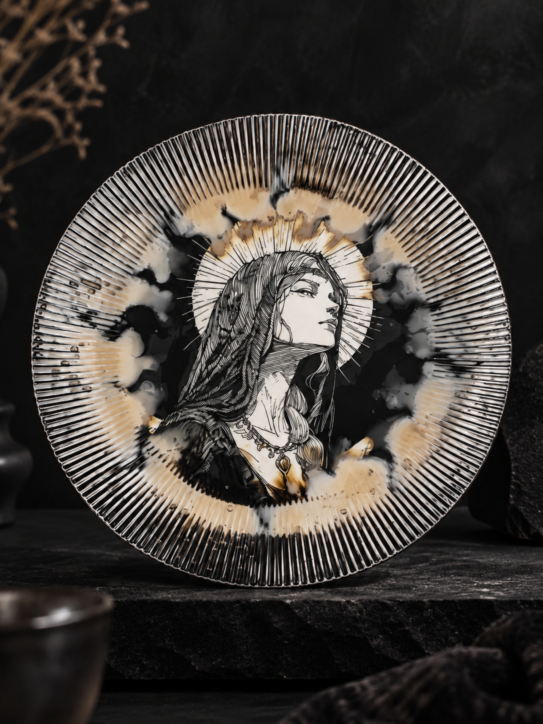 Goddess of Daylight Ceramic Art Plate