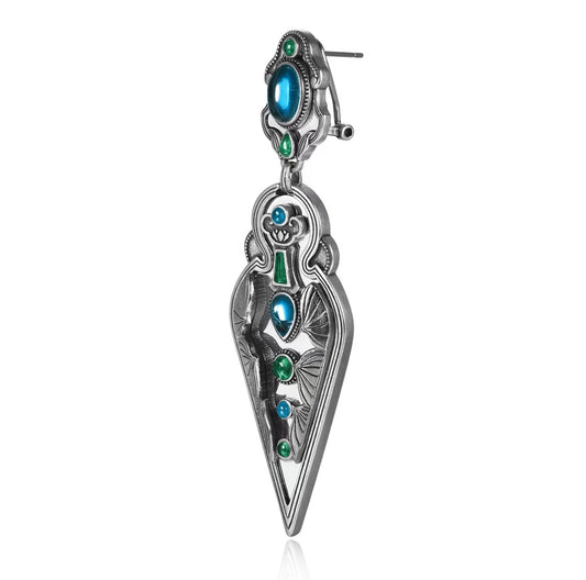 Shadow Lotus Relief Drop Earring (Single)