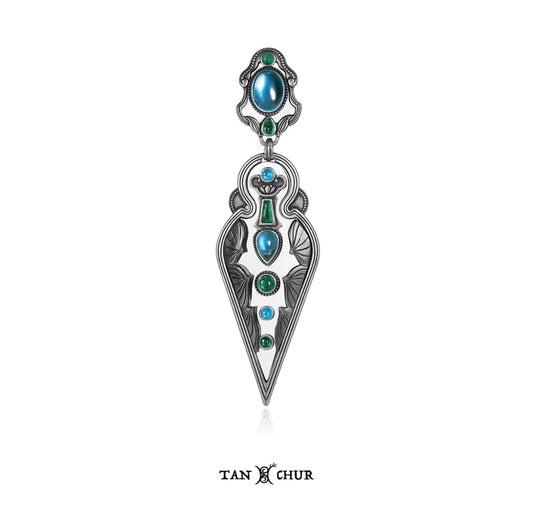 Shadow Lotus Relief Drop Earring (Single)