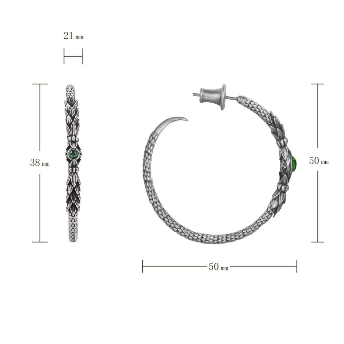 Full Dragon Scale Earring (Single)