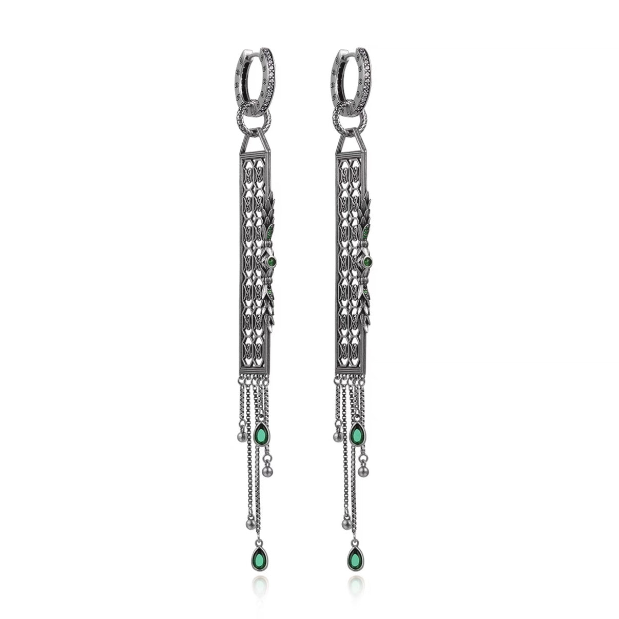 Openwork Window Tassel Earring / Pendant (Single)