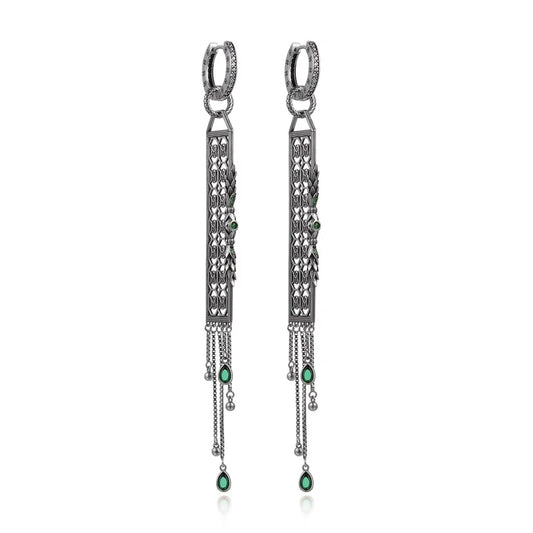 Openwork Window Tassel Earring / Pendant (Single)