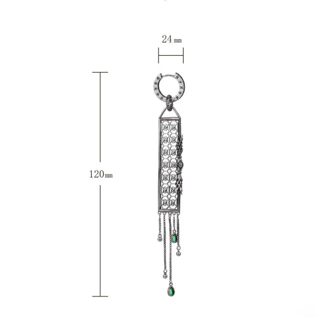 Openwork Window Tassel Earring / Pendant (Single)