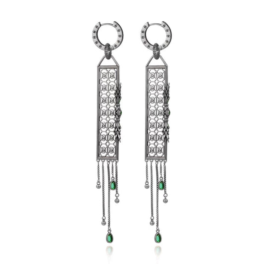 Openwork Window Tassel Earring / Pendant (Single)