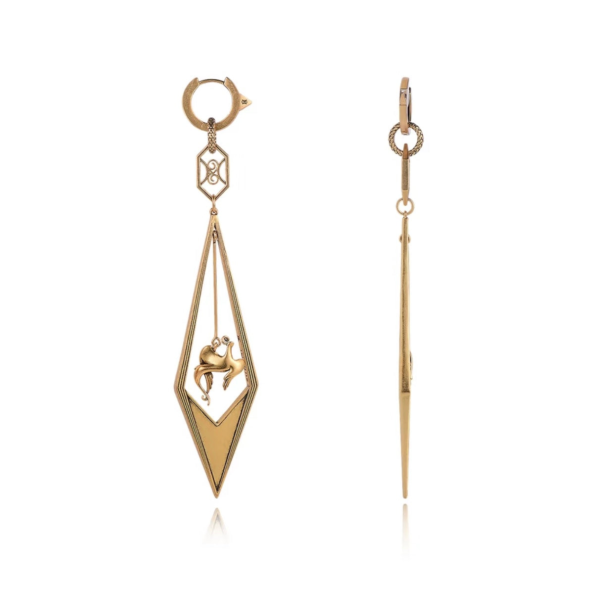 Phoenix Flight Swept Tail Earring / Pendant (Single)
