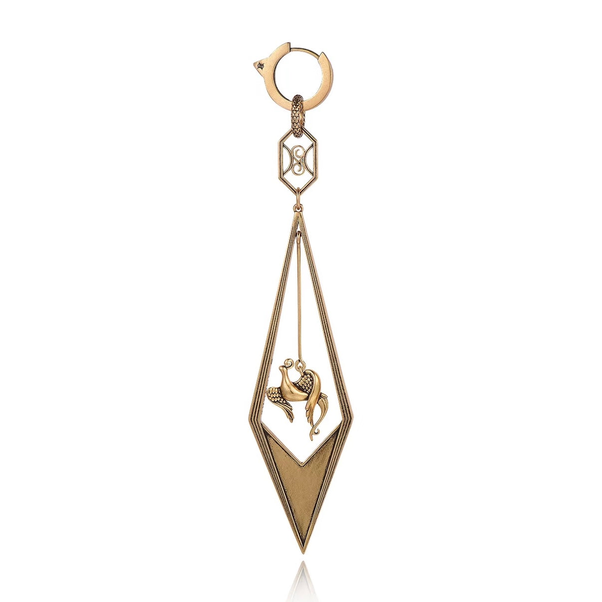 Phoenix Flight Swept Tail Earring / Pendant (Single)