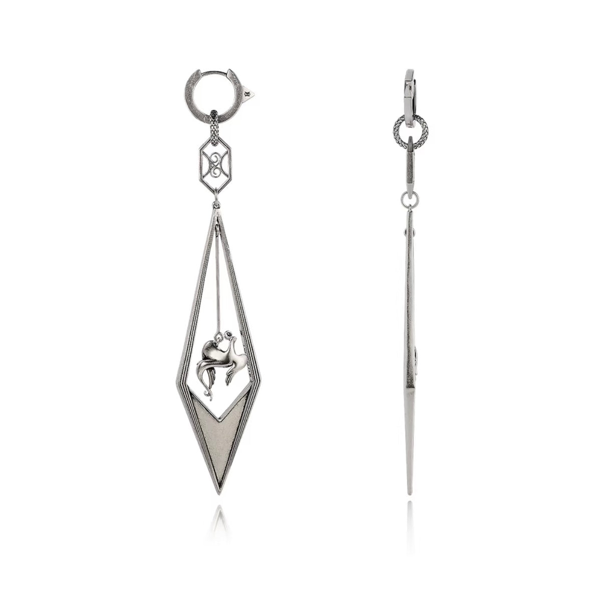 Phoenix Flight Swept Tail Earring / Pendant (Single)