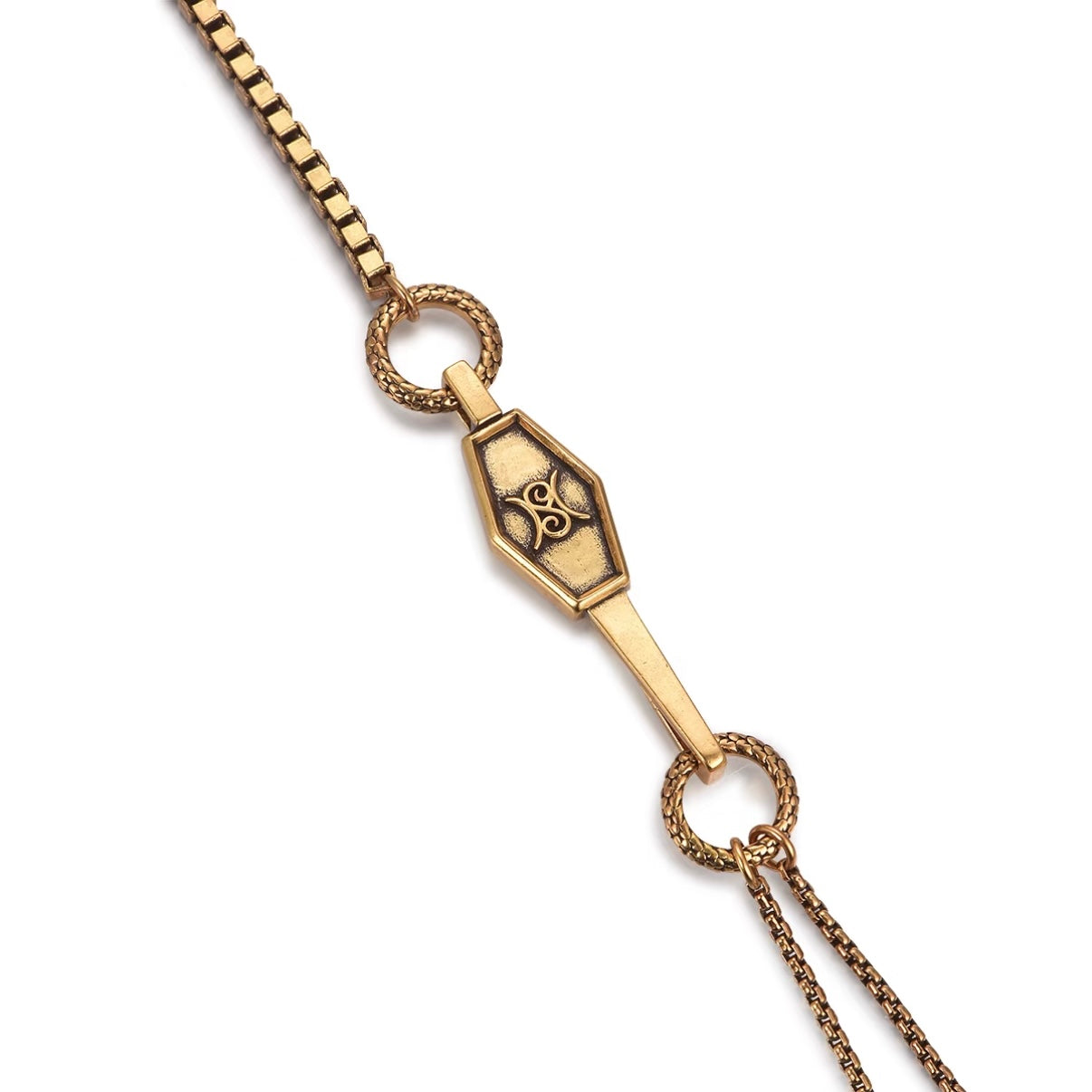 Dragon Scale Tassel Mid-Length Necklace