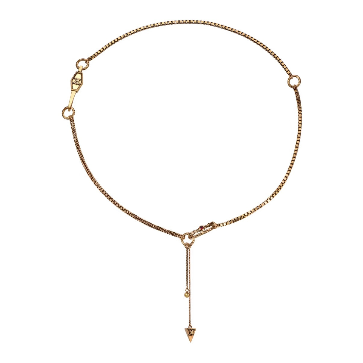 Dragon Scale Tassel Mid-Length Necklace